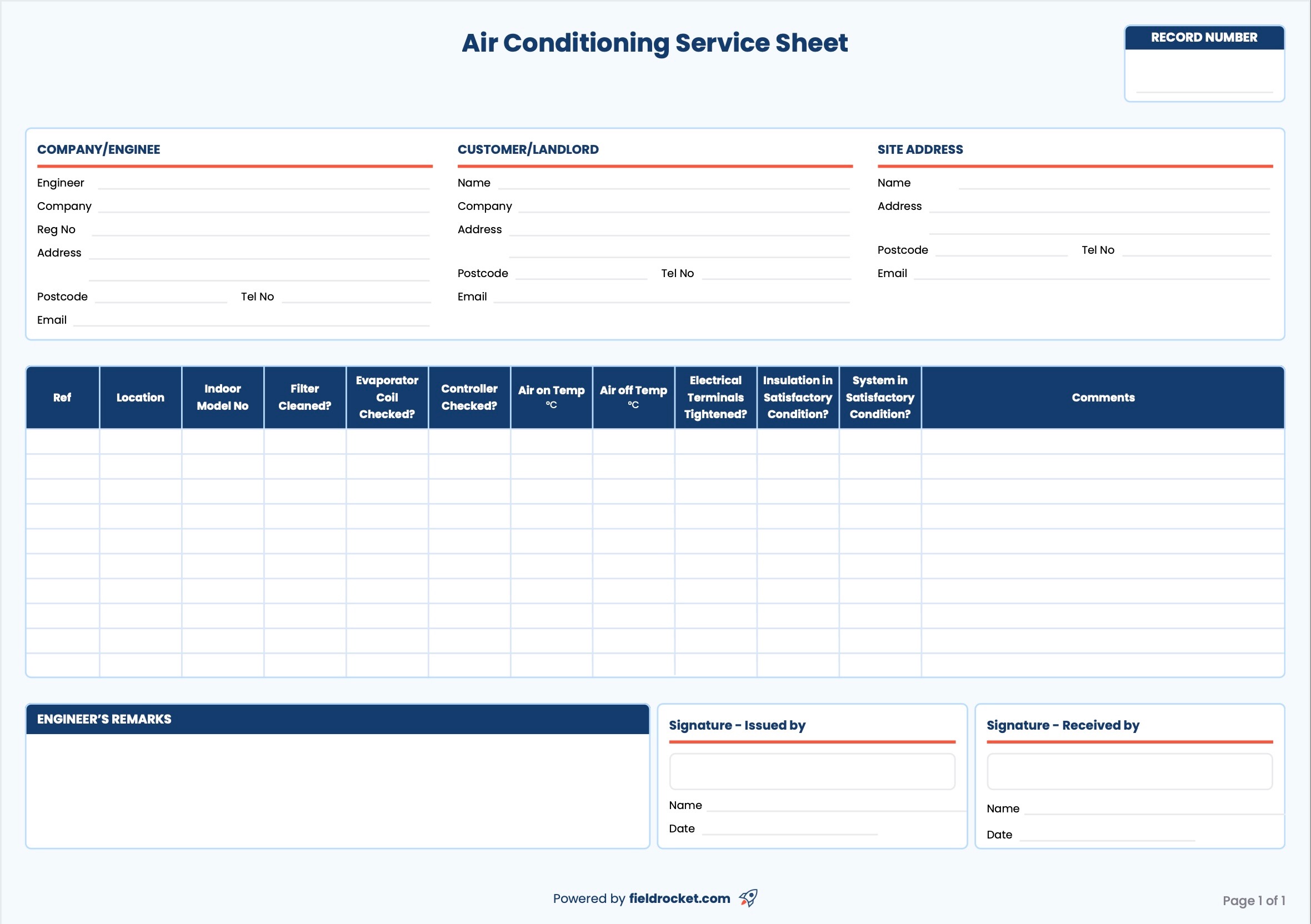 Our fillable CP12 gas safety certificate