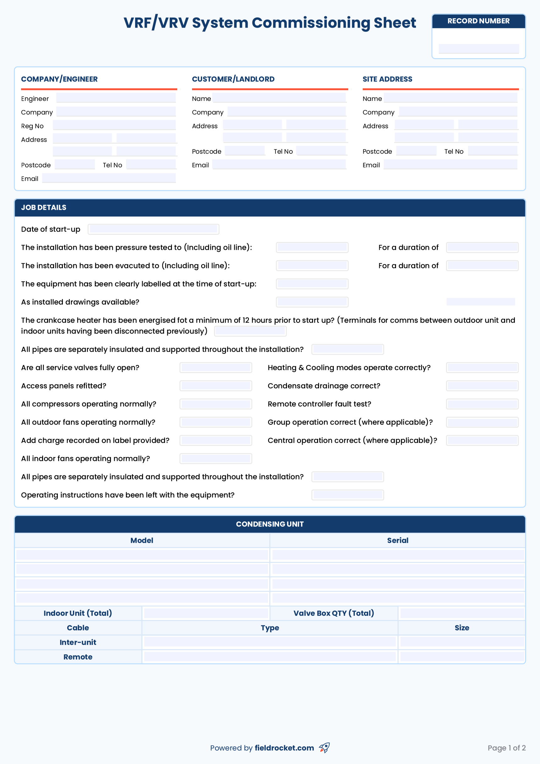 Our fillable CP12 gas safety certificate