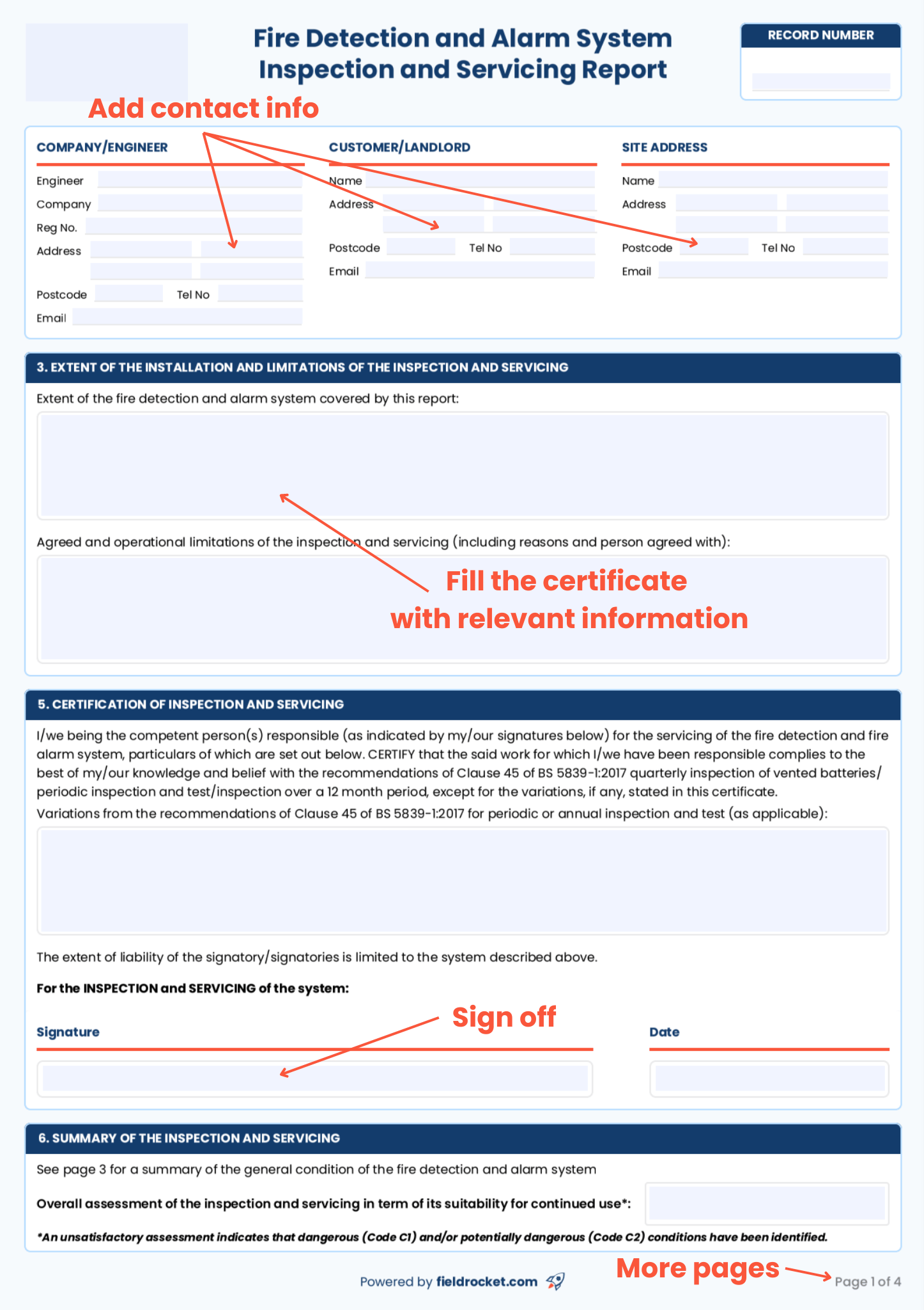 A quick guide on how to fill out a combined pressure test record
