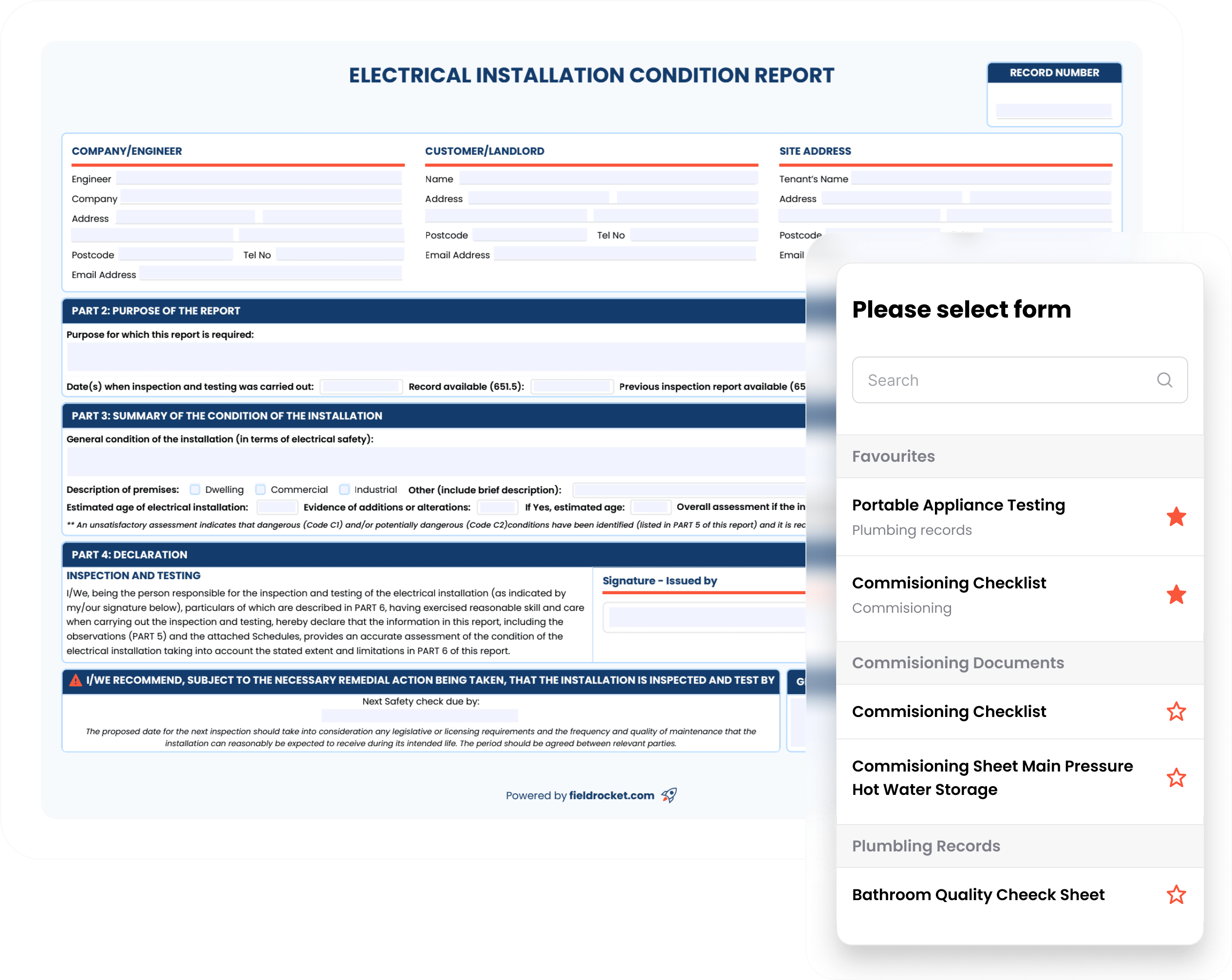 Gas Engineer and Plumber holding a tablet